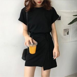 Tie-Sash T-Shirt Dress